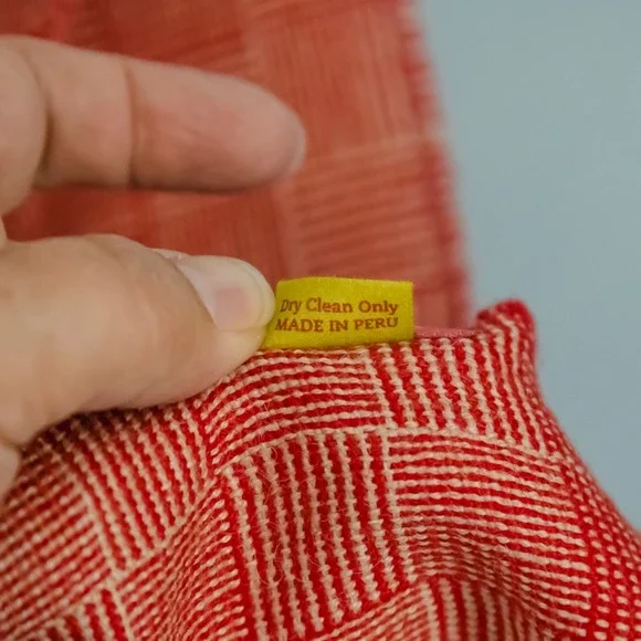 Kuna Red Plaid Print Baby Alpaca Soft Rectangle Fringe Ends Winter Scarf - Picture 5 of 6